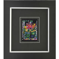 KUNSTDRUCK Friedensreich Hundertwasser Architektur KÖNIG DER ANTIPODEN  - Multicolor/Schwarz, Basics, Papier/Holzwerkstoff (38,5/43cm)