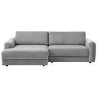 ECKSOFA in Cord Dunkelgrau  - Dunkelgrau/Schwarz, Modern, Textil (176/250cm) - Trendmanufaktur
