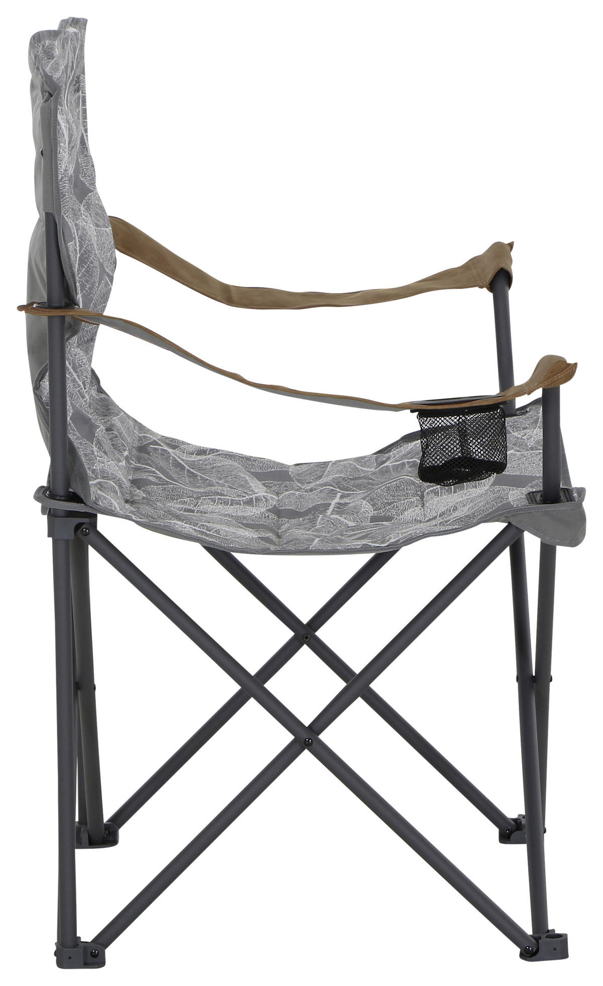 CAMPINGSESSEL - Anthrazit/Grau, KONVENTIONELL, Textil/Metall (90/96/61cm) - Siena Garden