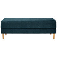 HOCKER in Textil Blau  - Blau/Naturfarben, MODERN, Holz/Textil (135/48/57cm) - Max Winzer