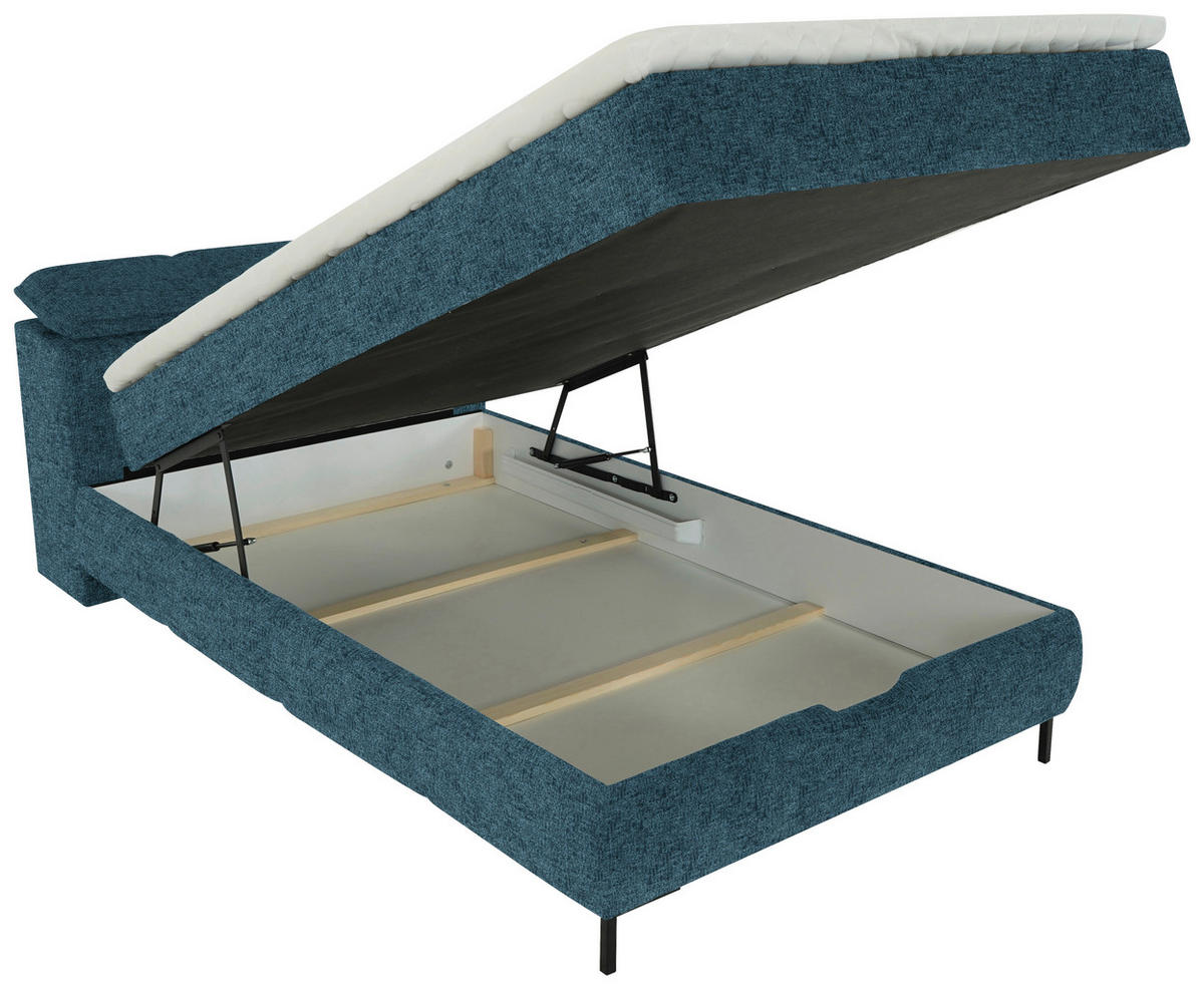 BOXBETT 120/200 cm  in Petrol  - Petrol/Schwarz, Konventionell, Holz/Holzwerkstoff (120/200cm) - Xora
