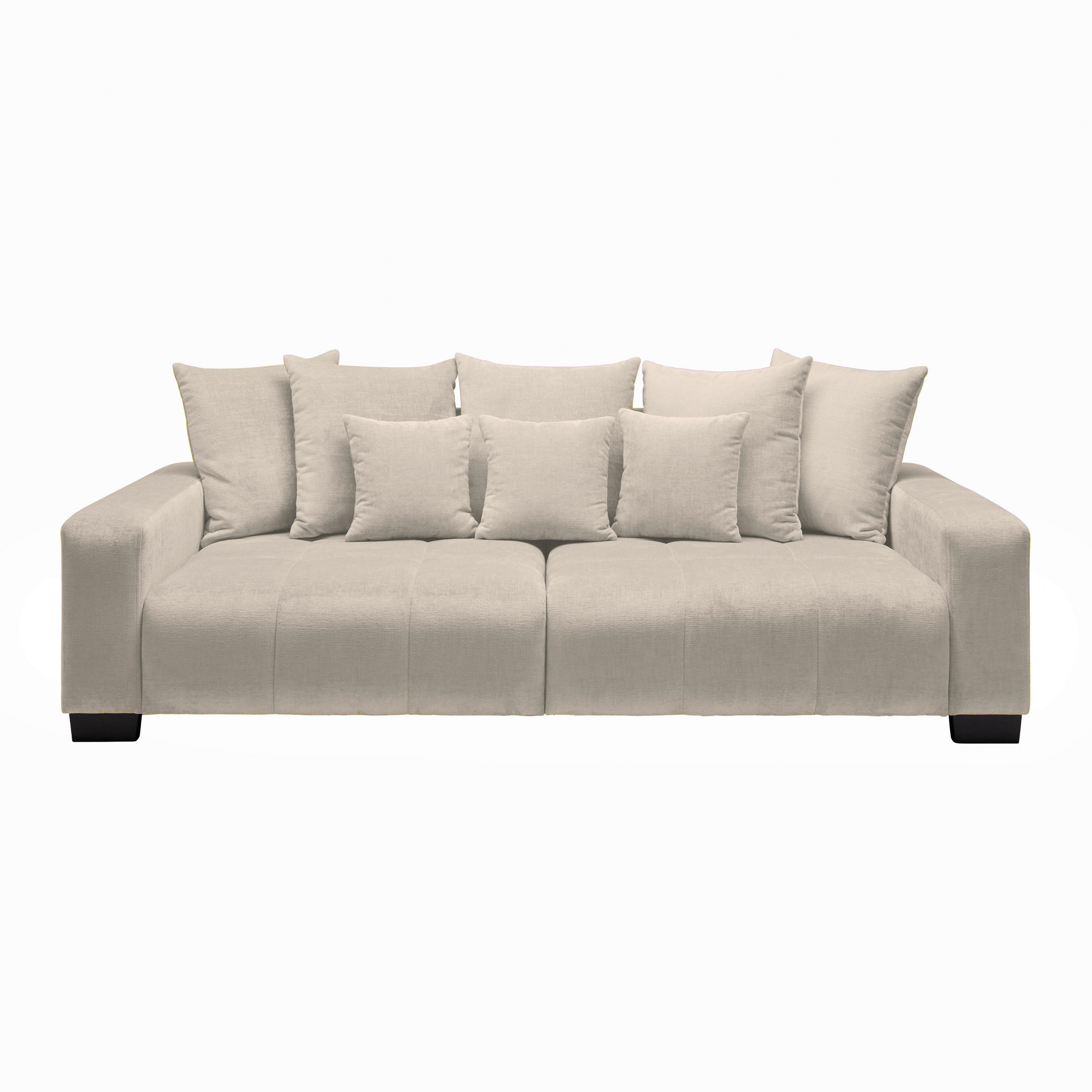 BIG SOFFA i taupe  - svart/taupe, Modern, trä (246/93/124cm) - MID.YOU
