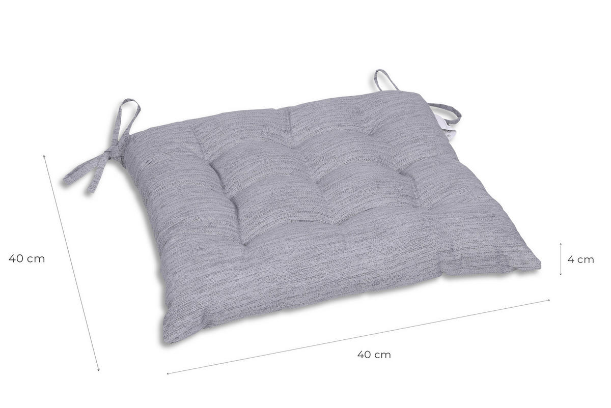 GARTENSITZKISSEN in Hellgrau 40/40 cm  - Hellgrau, Design, Textil (40/40cm)