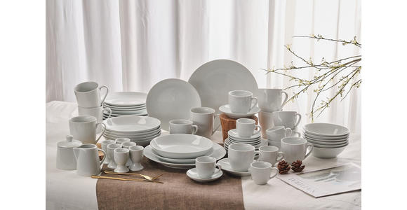 KOMBISERVICE Weiß Pisa 62-teilig 6 Personen  - Weiß, Basics, Keramik - Novel