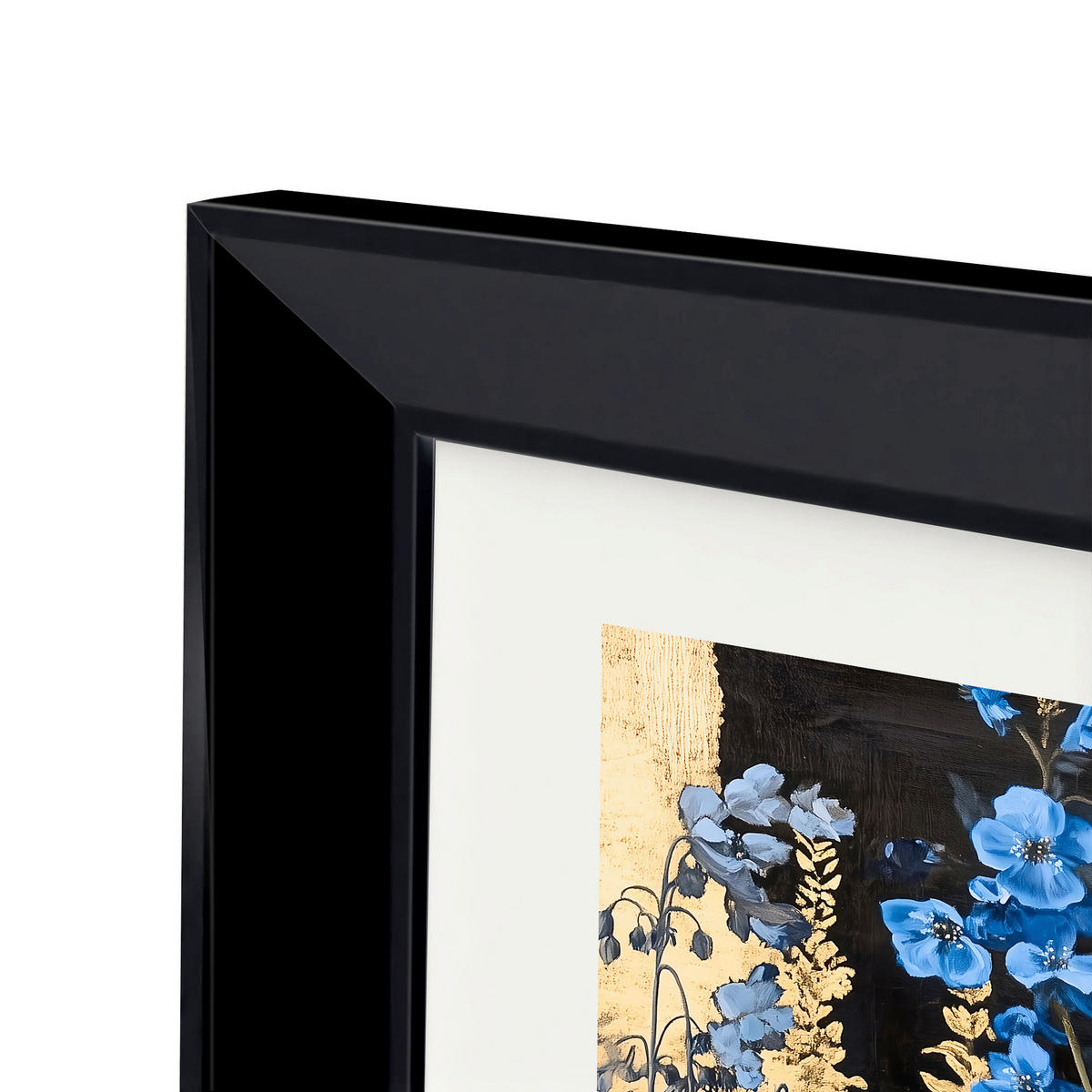 DRUCKGRAFIK Blumen  - Multicolor/Schwarz, Basics, Holz/Papier (75/56/3cm)