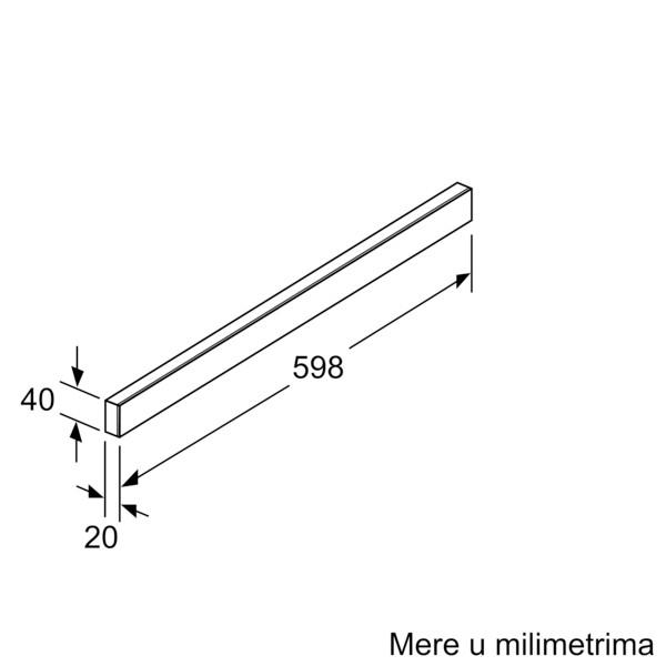 UKRASNA LAJSNA   - crna, Dizajnerski, metal (60/4/2cm)