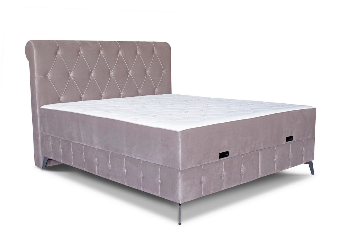PAT BOXSPRING 180x200 cm  bej  - bej/negru, Modern, lemn/metal (180/200cm) - Ti'me