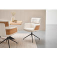 ARMLEHNSTUHL  Wippfunktion, Sitzfläche 360° drehbar, automatische Rückholfunktion Webstoff  - Eichefarben/Creme, Design, Holz/Textil (62/92/66cm) - Dieter Knoll