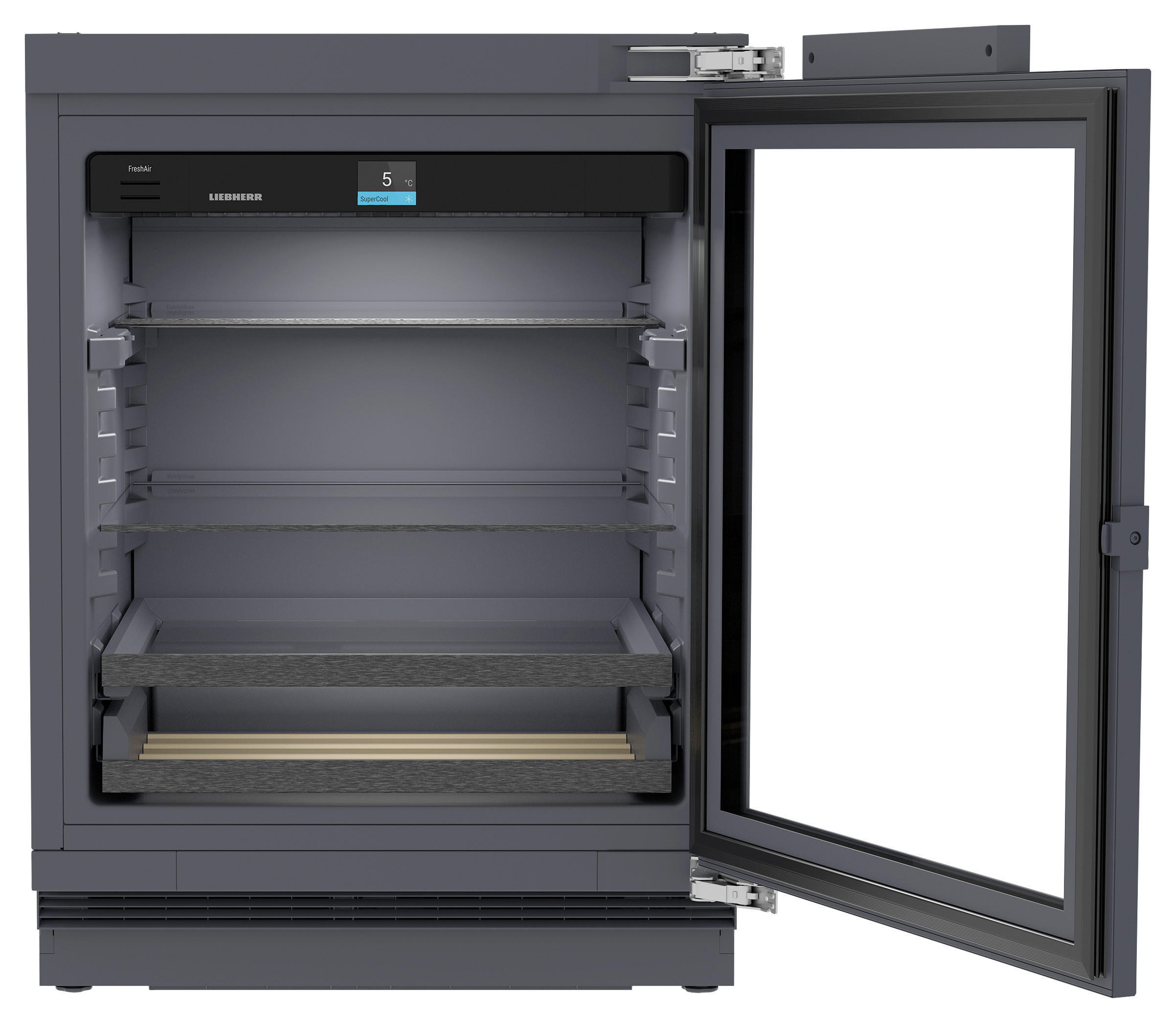 KÜHLSCHRANK 59,7/81,9/56,4 cm UORPR366I-20 Outdoor - Unterbaukühlschrank  - Anthrazit, Basics, Glas/Metall (59,7/81,9/56,4cm) - Liebherr