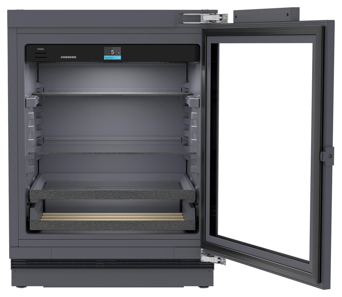 KÜHLSCHRANK 59,7/81,9/56,4 cm UORPR366I-20 Outdoor - Unterbaukühlschrank  - Anthrazit, Basics, Glas/Metall (59,7/81,9/56,4cm) - Liebherr