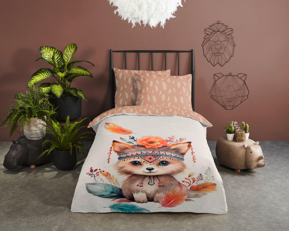 KINDERBETTWÄSCHE 140/200 cm  - Hellrosa/Multicolor, Trend, Textil (140/200cm)