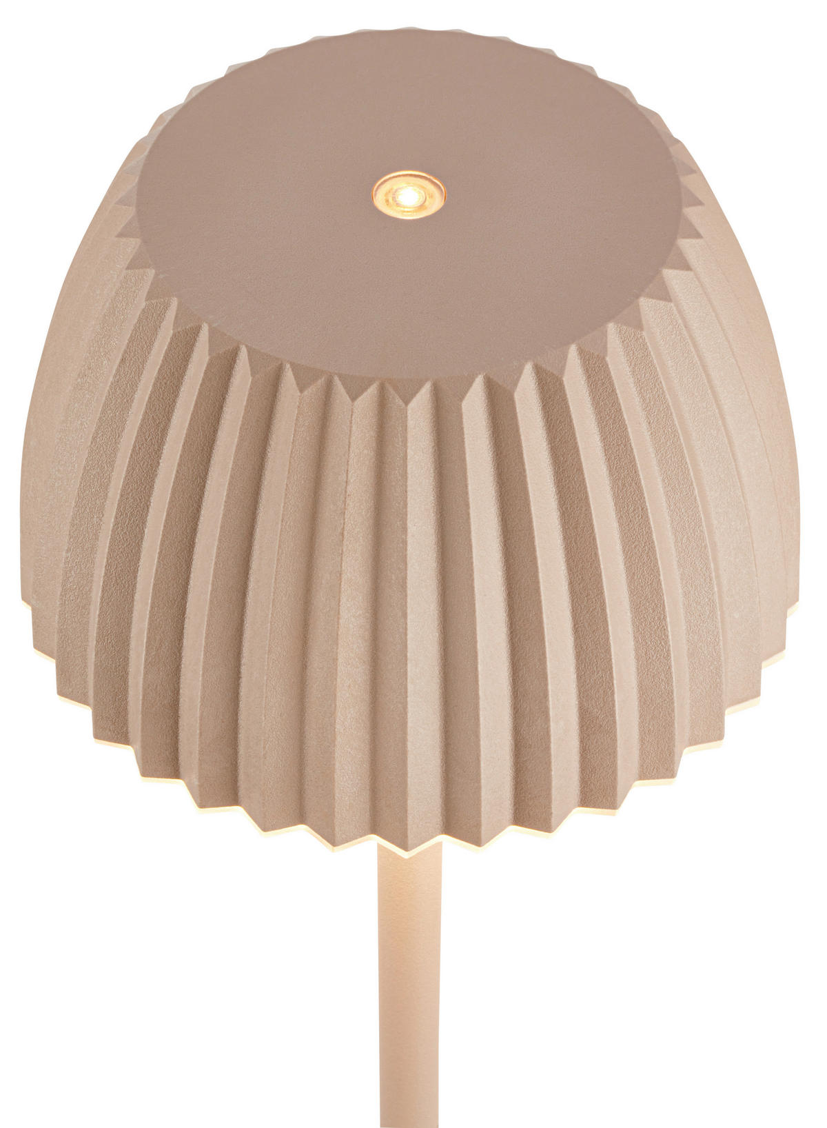 AKKU-STEHLEUCHTE Riffle 19/123,5 cm  - Beige, Basics, Kunststoff/Metall (19/123,5cm)