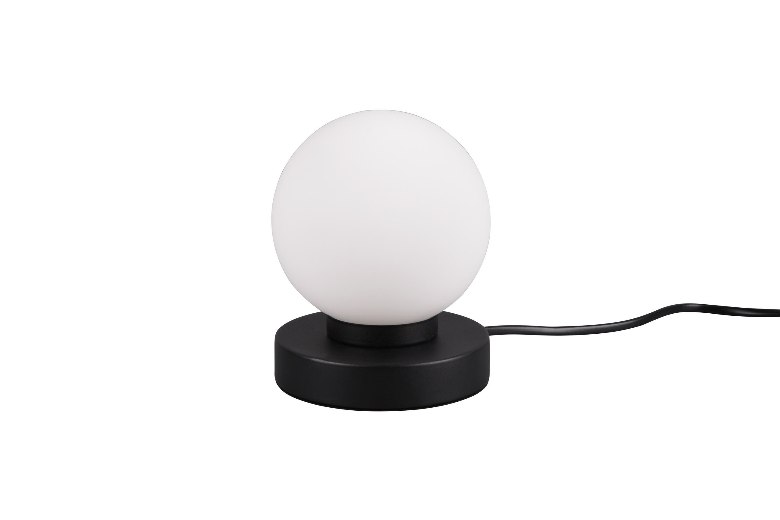 TISCHLEUCHTE Prinz II 12/15 cm  - Schwarz/Weiß, Basics, Glas/Metall (12/15cm)