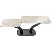 COUCHTISCH 85-140/85/40 cm Anthrazit  - Anthrazit, Design, Keramik/Metall (85-140/85/40cm) - Naos