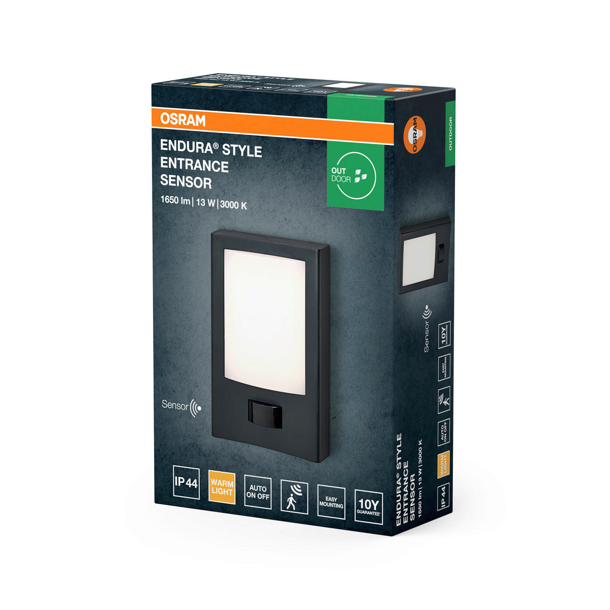 LED-AUßENLEUCHTE 15/6,2/23,5 cm   - Dunkelgrau, Basics, Kunststoff/Metall (15/6,2/23,5cm) - Osram