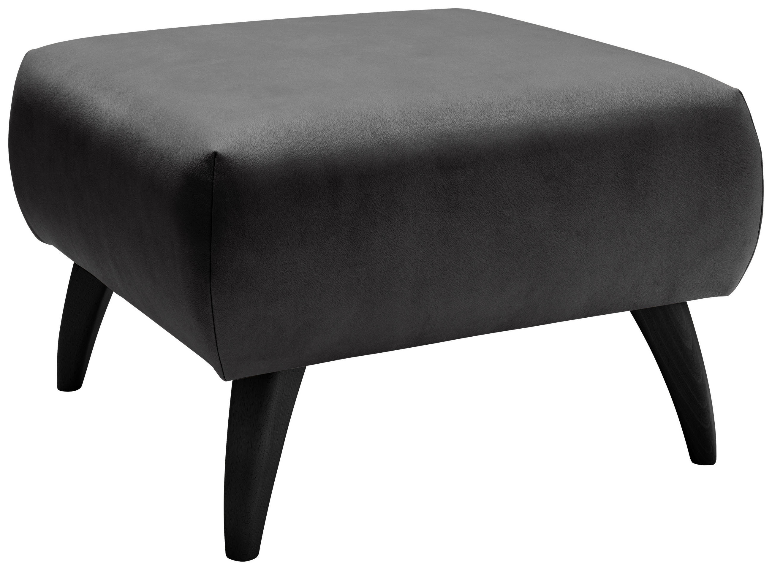 HOCKER in Textil Schwarz - Schwarz, Modern, Holz/Textil (66/44/66cm) - Livetastic