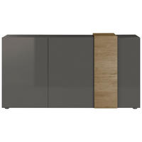 SIDEBOARD Positano  in 181/94/44 cm  - Eichefarben/Dunkelgrau, Basics, Holzwerkstoff (181/94/44cm)
