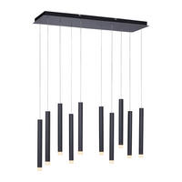 LED-HÄNGELEUCHTE Bruno 89/30/120 cm   - Schwarz, Design, Kunststoff/Metall (89/30/120cm)
