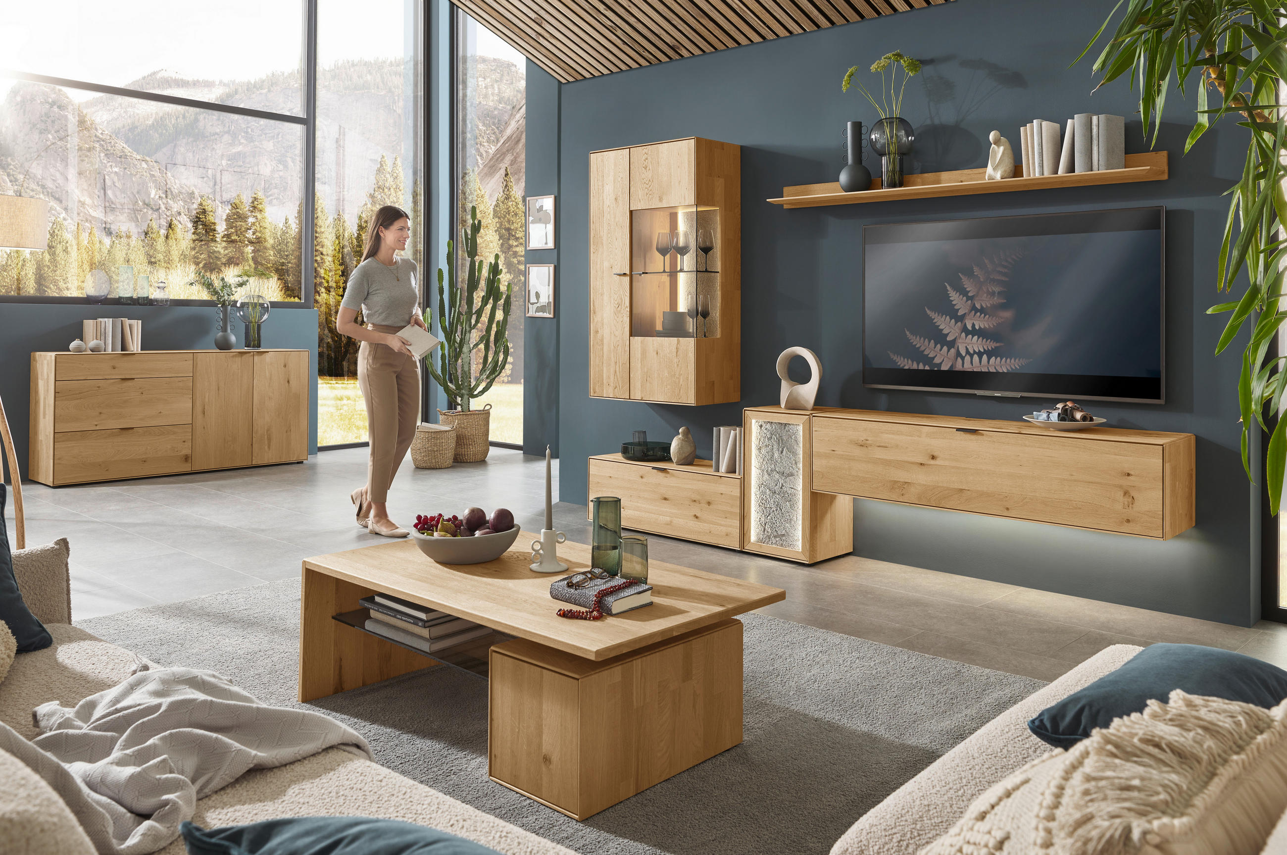 WANDBOARD  181,9/11,1/21,3 cm  - Wildeiche, Natur, Holz (181,9/11,1/21,3cm) - Valnatura