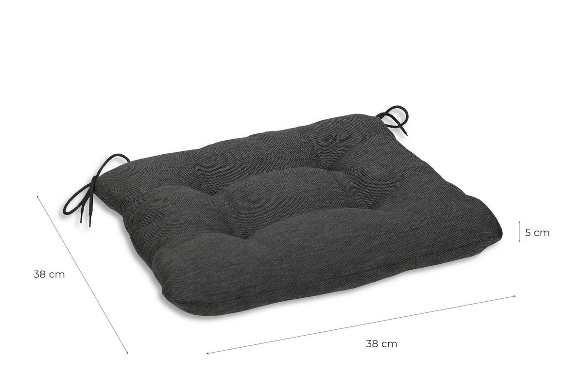 SITZKISSEN   38/5/38 cm  - Anthrazit, Design, Textil (38/5/38cm)