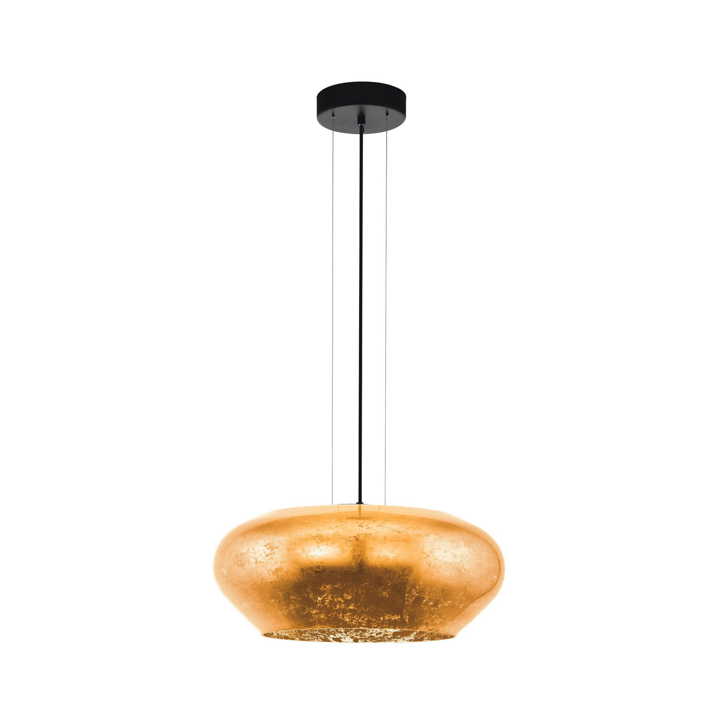 LUSTRĂ 50/150 cm  - auriu/negru, Trend, sticlă/metal (50/150cm)