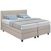 BOXSPRINGBETT 200/200 cm,  in Sandfarben, Matratze, H3 + H3 = fest  - Sandfarben/Schwarz, Design, Holzwerkstoff/Kunststoff (200/200cm) - RUF Betten