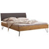 BETT 140/200 cm  in Anthrazit, Dunkelgrau, Wildeiche  - Wildeiche/Dunkelgrau, Design, Holz/Metall (140/200cm) - Hasena