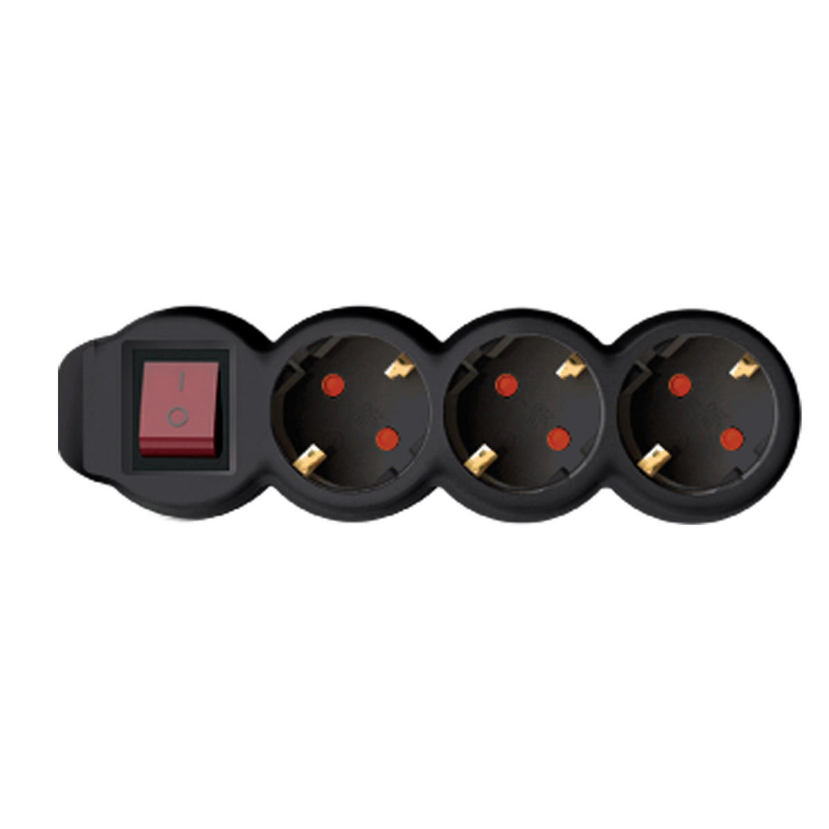 ELOSZTÓ - fekete, műanyag/fém (16/34/7cm)