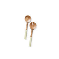 SALATBESTECK Ganzjährig  - Salbeigrün, Basics, Holz/Stein (7,5/27,5cm) - FYNCH-HATTON