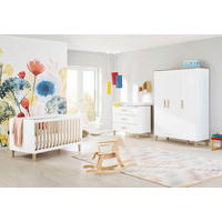 BABYZIMMER LUMI  - Eichefarben/Weiß, Basics, Holzwerkstoff - Pinolino
