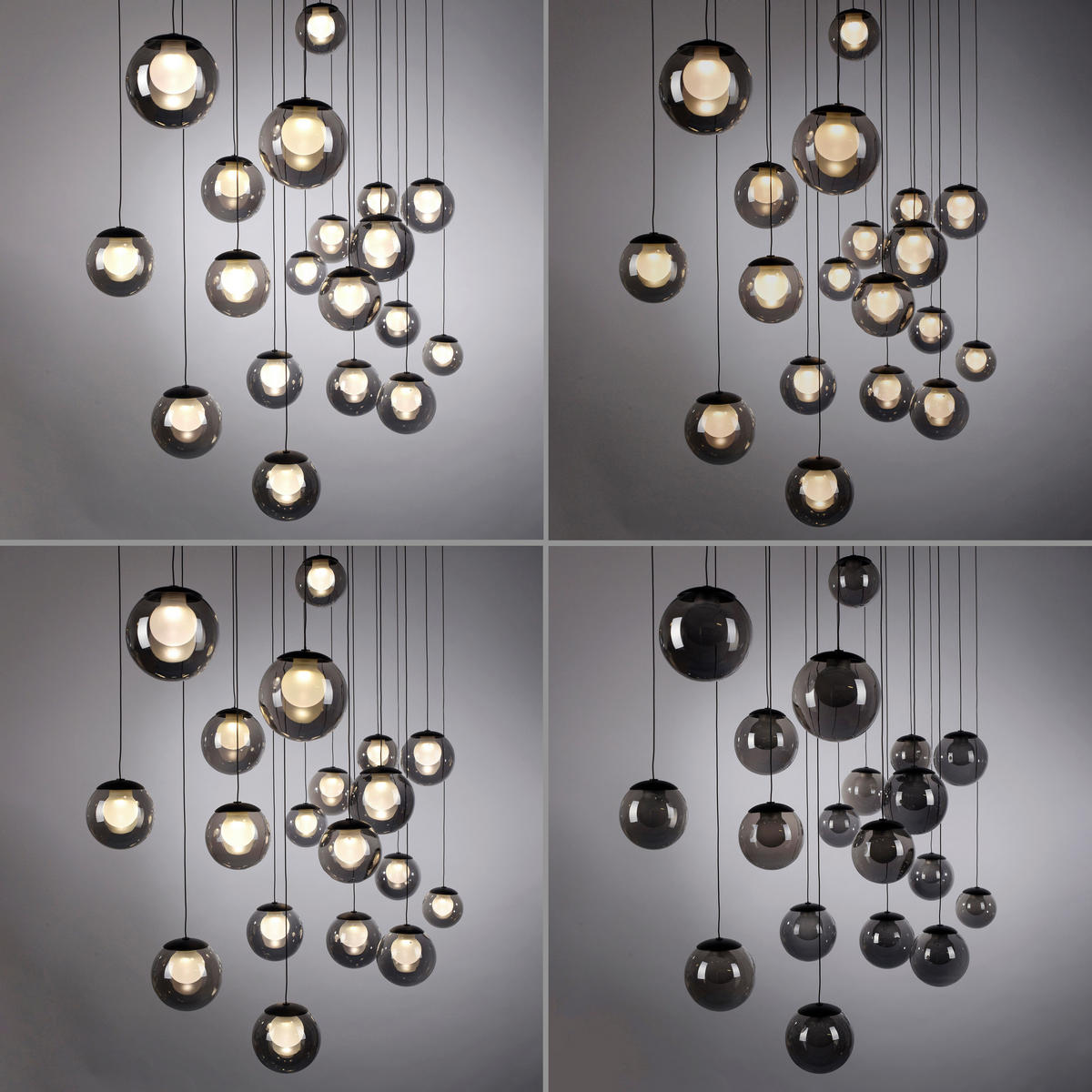 LED-HÄNGELEUCHTE 150/40/180 cm   - Anthrazit, Design, Glas/Metall (150/40/180cm) - Neuhaus PURE