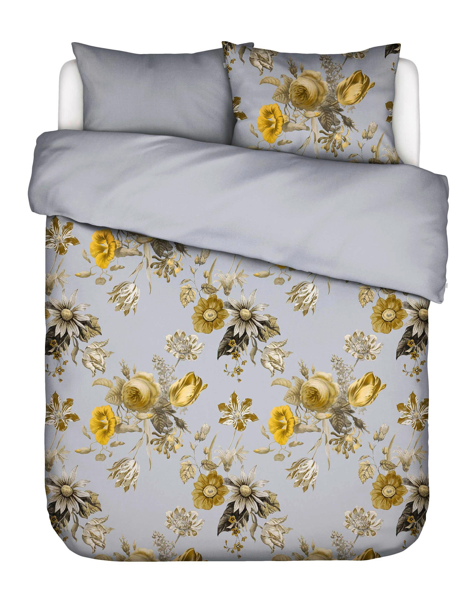 BETTWÄSCHE 3-teilig Florean Satin 200/200 cm  - Grau, KONVENTIONELL, Textil (200/200cm) - Essenza