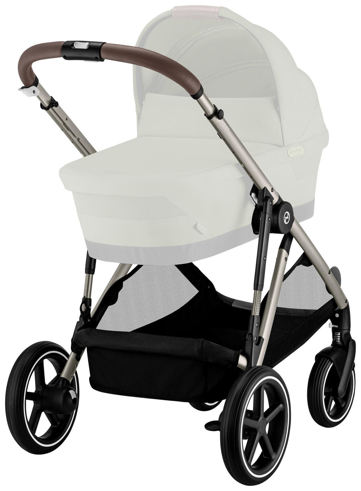 KINDERWAGEN e-Gazelle S  - Taupe/Waldgrün, Basics (107,5/66/110cm) - cybex GOLD