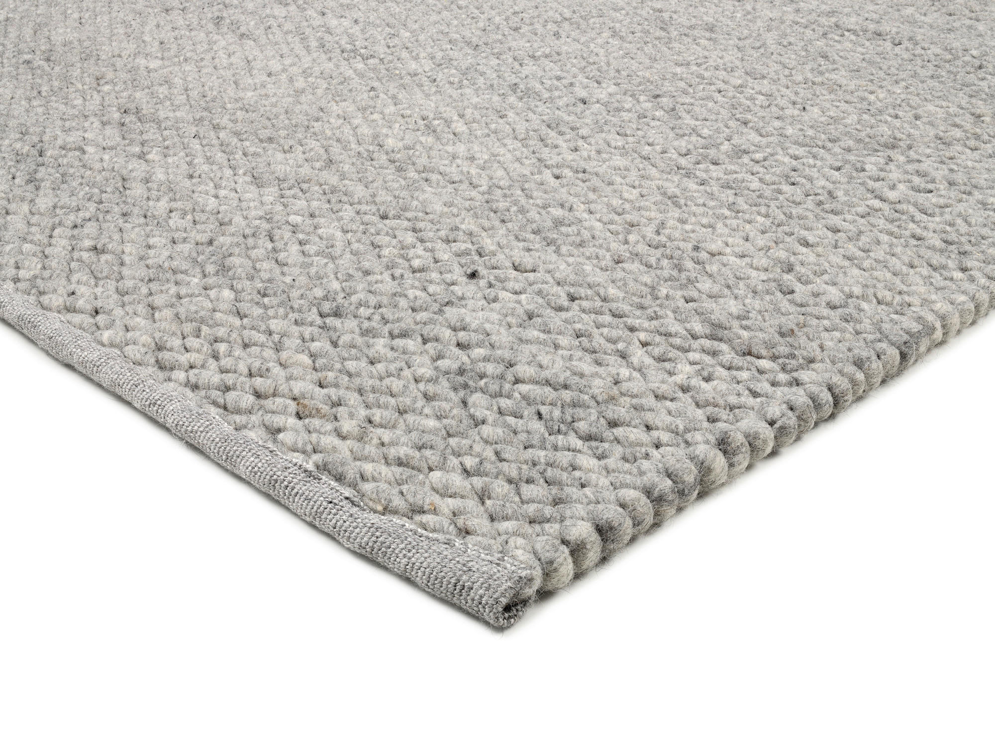 Thumbnail - Linea Natura Handwebteppich, Grau, Textil, Uni, rechteckig, 160x230 cm, für Fußbodenheizung geeignet, Teppiche & Böden, ...
