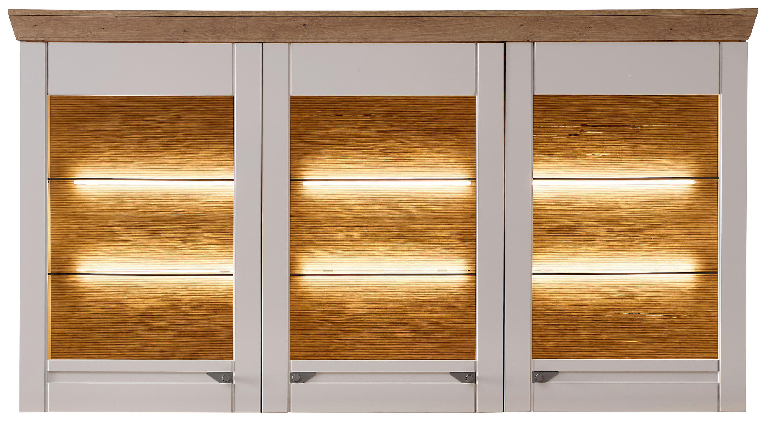 BUFFETAUFSATZ Kaschmir, Eiche Artisan  200/108/43 cm  - Kaschmir/Eiche Artisan, ROMANTIK / LANDHAUS, Glas/Holzwerkstoff (200/108/43cm) - Landscape