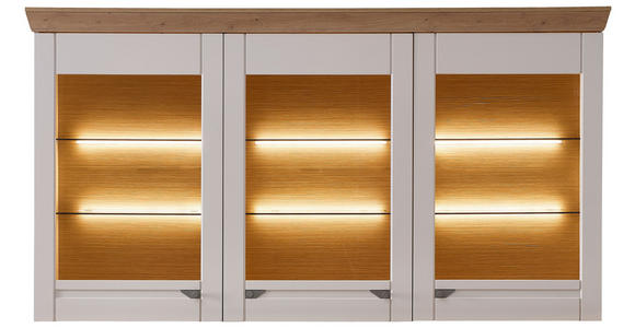 BUFFETAUFSATZ Kaschmir, Eiche Artisan  200/108/43 cm  - Kaschmir/Eiche Artisan, ROMANTIK / LANDHAUS, Glas/Holzwerkstoff (200/108/43cm) - Landscape