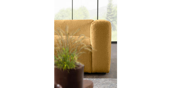 ECKSOFA  in Chenille Senfgelb  178/323 cm  - Senfgelb/Schwarz, MODERN, Kunststoff/Textil (178/323cm) - Carryhome