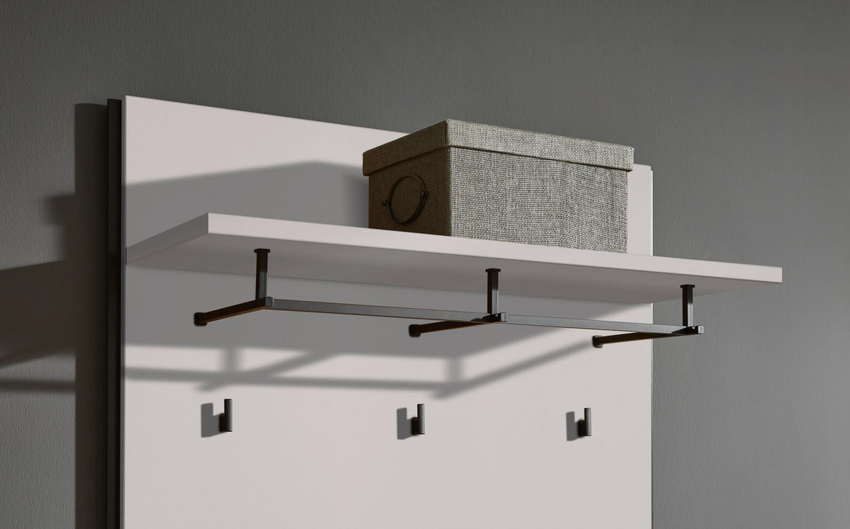 GARDEROBE 5-teilig  in 266/200/38 cm  - Beige/Schwarz, KONVENTIONELL, Glas/Holzwerkstoff (266/200/38cm) - Voleo