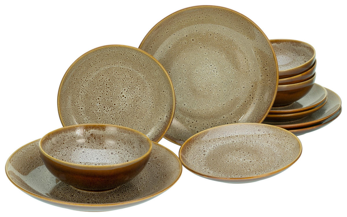 JEDÁLENSKÝ SERVIS, kamenina - koňaková, keramika (31,5/31,5/38cm) - Creatable