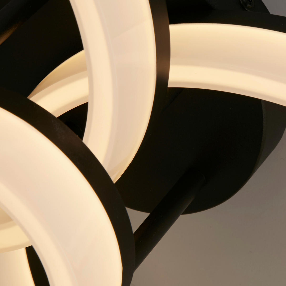 DECKENLEUCHTE Triple 33/17,5 cm  - Schwarz/Weiß, Design, Kunststoff/Metall (33/17,5cm)