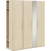 KLEIDERSCHRANK in Eichefarben  - Edelstahlfarben/Eichefarben, Design, Glas/Holzwerkstoff (177,6/213,6/59,3cm) - Cantus