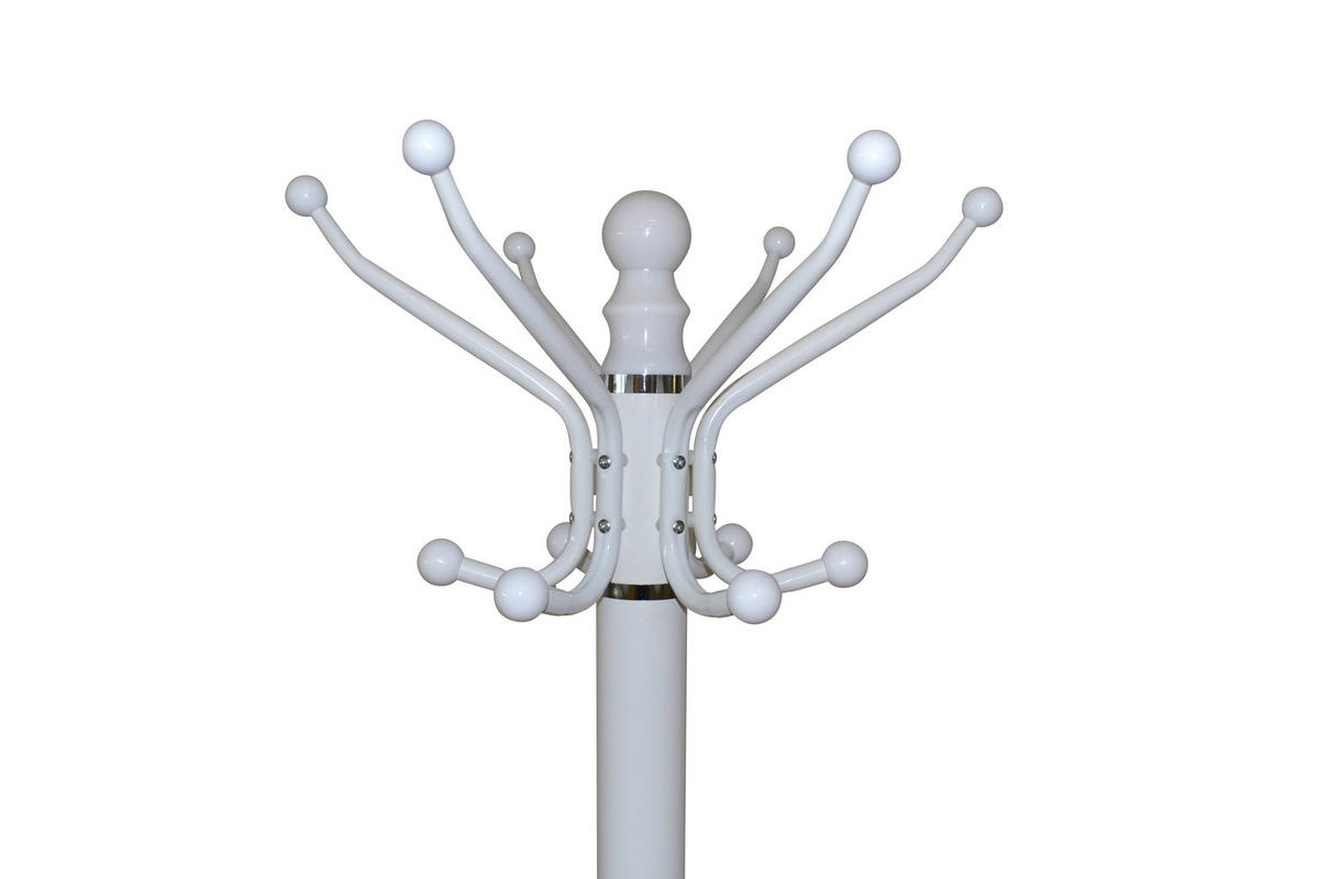 KLEIDERSTÄNDER in Weiß   - Weiß, Design, Stein/Metall (47/47/176cm) - MID.YOU