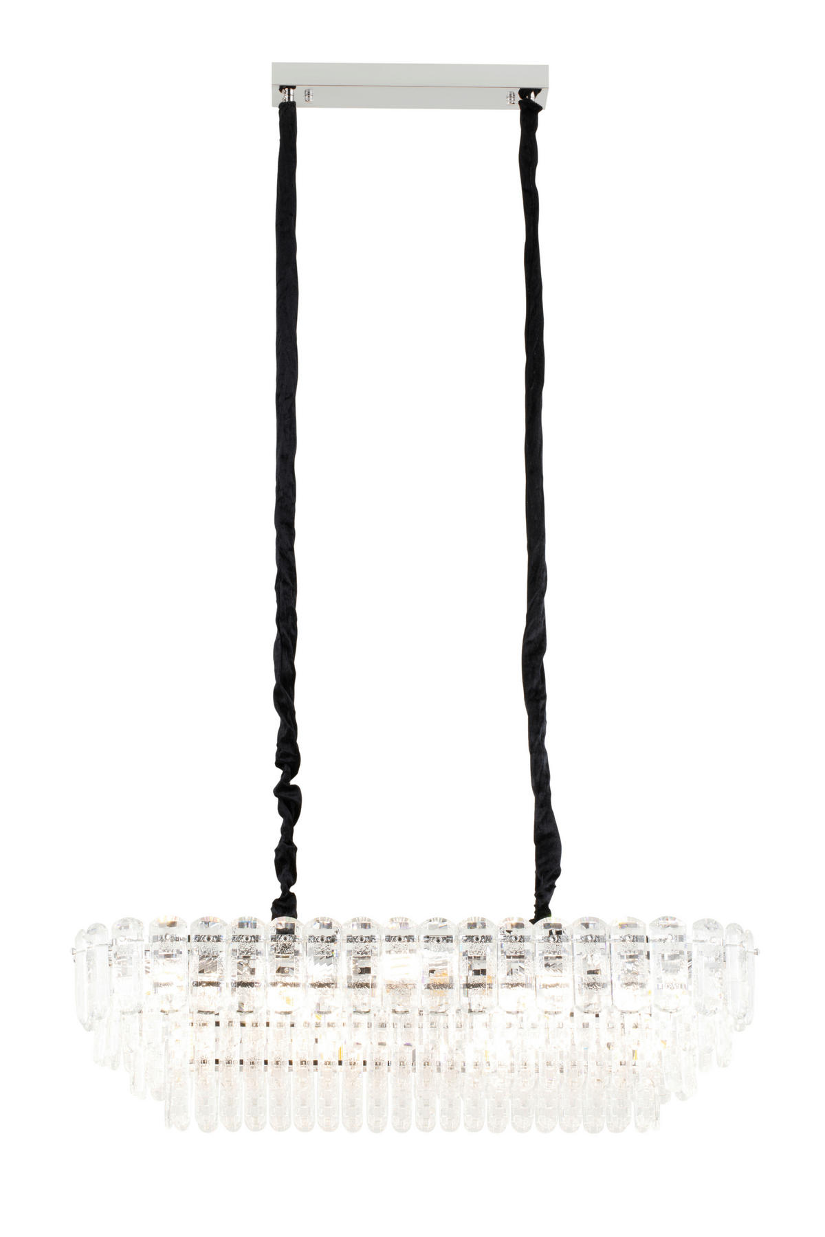 KRISTALL-HÄNGELEUCHTE Imotski 94/33/150 cm  - Chromfarben, Design, Glas/Metall (94/33/150cm) - Glandor