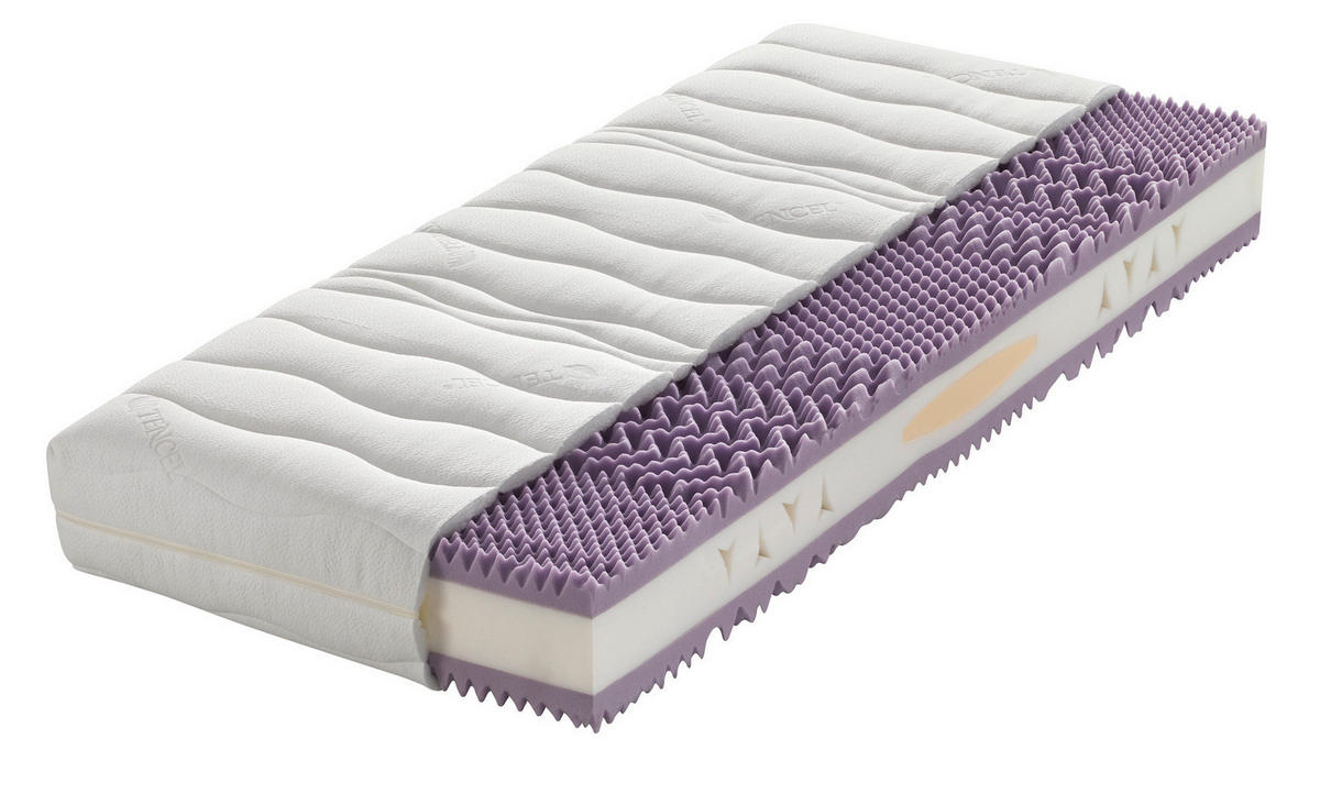MATRATZENSET 90/200 cm  - Anthrazit/Rot, Basics, Holz (90/200cm) - Sleeptex