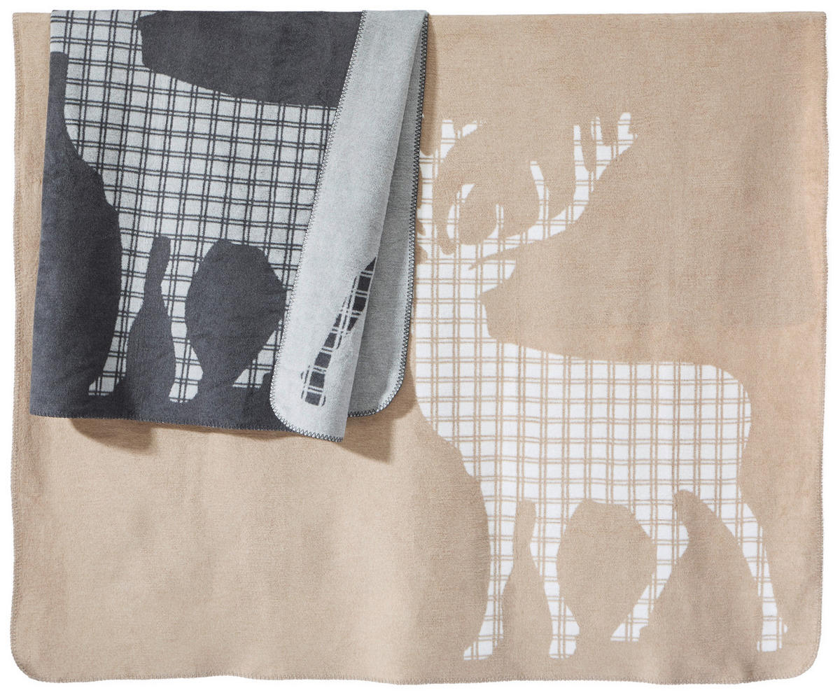 WOHNDECKE 150/200 cm  - Anthrazit, LIFESTYLE, Textil (150/200cm) - Landscape
