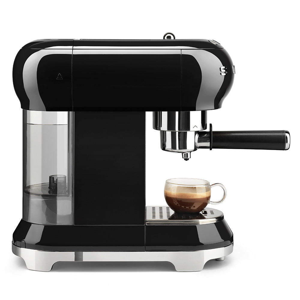 ESPRESSOMASCHINE  - Schwarz, Basics, Kunststoff/Metall (14,9/33/33cm) - SMEG