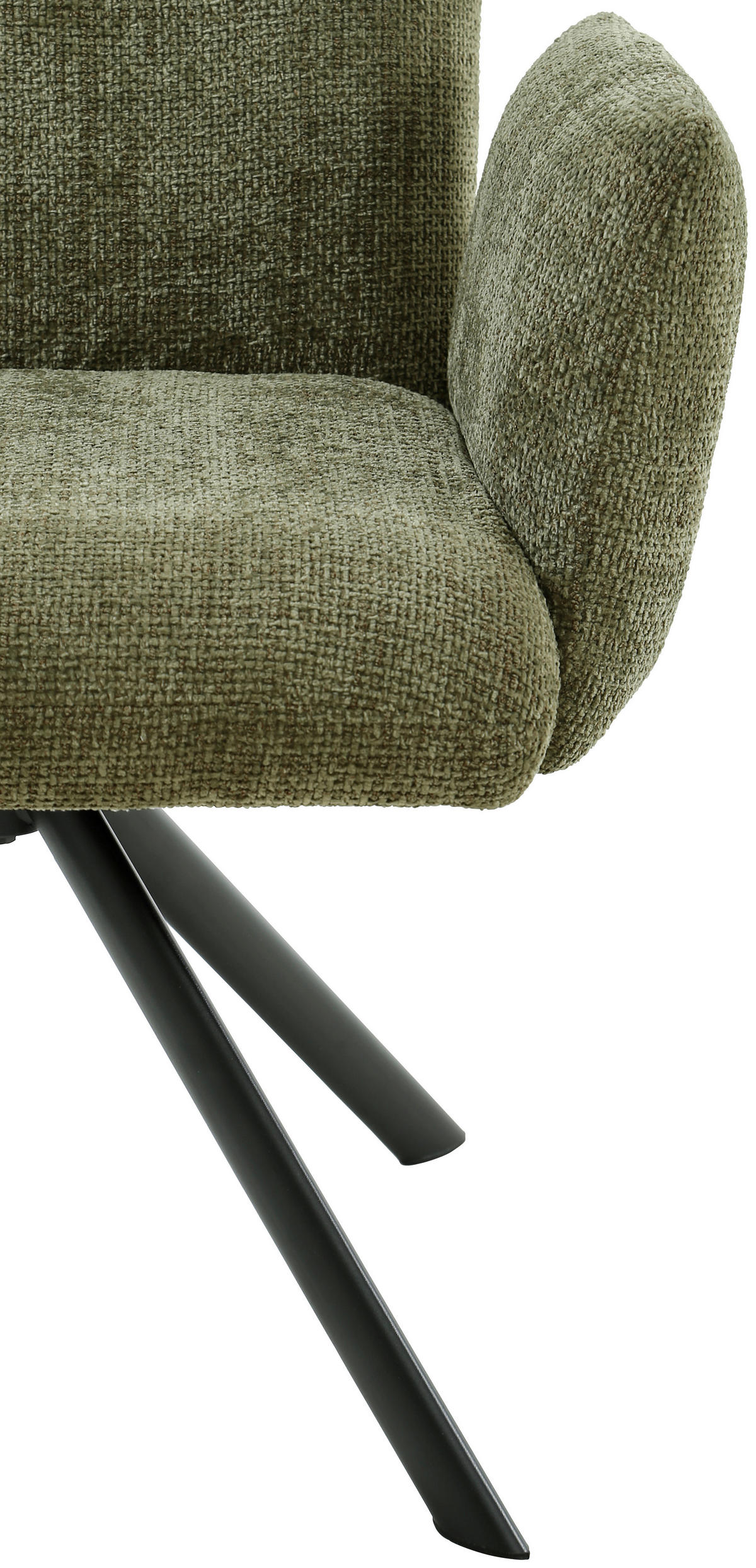 ARMLEHNSTUHL  in Eisen Webstoff  - Schwarz/Grün, Design, Textil/Metall (68/88/66cm) - Hom`in