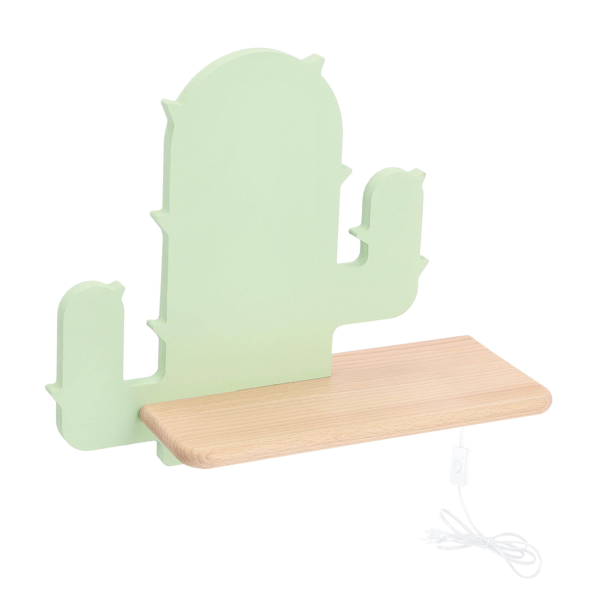 KINDERWANDLEUCHTE Cactus 1 33/12/27.5 cm  - Grün, Basics, Holz/Holzwerkstoff (33/12/27.5cm)