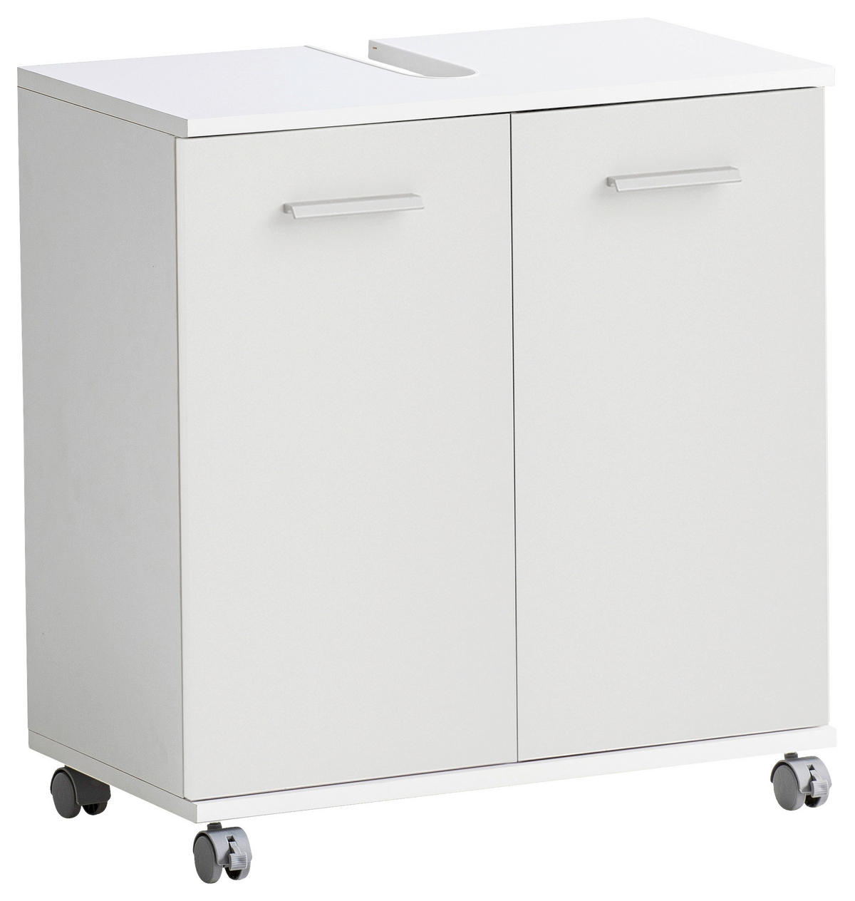 WASCHBECKENUNTERSCHRANK 60/63,4/32,6 cm  - Chromfarben/Weiß, KONVENTIONELL, Holzwerkstoff/Kunststoff (60/63,4/32,6cm) - Stylife