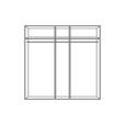 KLEIDERSCHRANK  in Graphitfarben  - Schwarz/Graphitfarben, Design, Glas/Holzwerkstoff (250/216/58cm) - Hom`in